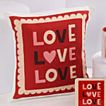 Sweet Love Surprise Cushion Mug Set