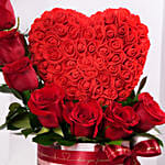 Valentine Red Rose Heart