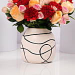 Mixed Floral Valentine Vase