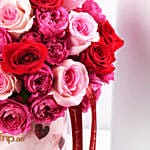 Mixed Roses Valentine Keepsake Arrangement