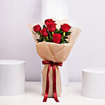 Valentine 6 Red Roses Bouquet