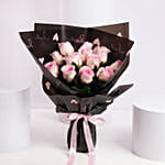 Valentine 12 Blush Pink Roses Bouquet