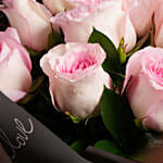 Valentine 12 Blush Pink Roses Bouquet
