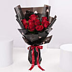 Valentine Elegant 9 Red Roses Bouquet
