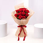 Valentine 12 Red Roses Bouquet