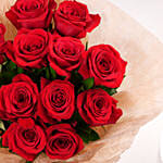 Valentine 12 Red Roses Bouquet