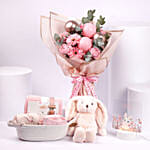 Elli Junior Luxury New Born Gift BasketPink