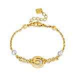 Cerruti 1881 Celeste Double Chain Gold Plated Bracelet For Her