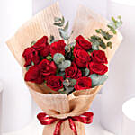 12 Red Roses Valentine Bouquet