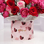 Valentine Mixed Rose Flower Box