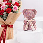 Rose Bouquet With Teddy Bear