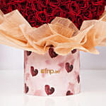 Valentines 50 Red Roses Heart Arrangement