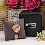 Titan Watch with Romantic Blooms Valentine Gift for Her