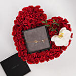 Cerruti 1881 Butterfly Pearl Bracelet with Luxury Rose Heart Box