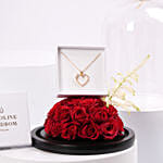 Caroline Svedbom 18k Gold plated Baguette Heart Necklace