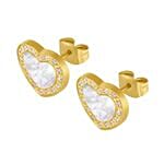 Police Gold Plated Heart Jewelry Set Valentine Gift for Her