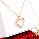 Caroline Svedbom 18k Gold plated Baguette Heart Necklace