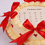 Valentine Special Calendar Cake
