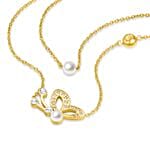 Cerutti 1881 Butterfly Gold Plated Pearl Jewlery Gift Set for Her