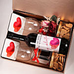 Valentine Wine And Treats Hamper