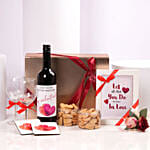 Valentine Wine And Treats Hamper