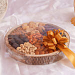 طبق فواكه مجففة و تمور فاخرة