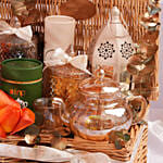 سلة هدايا رمضان مع ورد توليب