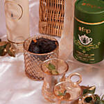 سلة هدايا رمضان مع ورد توليب