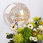 Happy Birthday Floral Box with Balloon