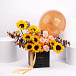 Sunshine Bloom Box with Balloon