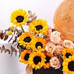 Sunshine Bloom Box with Balloon