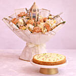 Iftar Treats Flower Bouquet And Cake Combo