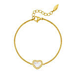 Police Gold Plated Heart Jewelry Set Gift For Her