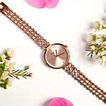 Titan Watch With Romantic Blooms Gift For Her