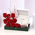 Police Gold Plated Heart Jewelry Set Gift For Her