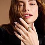 خاتم ساعة فوسيل نسائي مع ورد أحمر