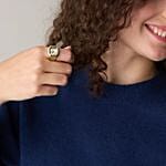 خاتم ساعة فوسيل نسائي مع ورد