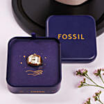 خاتم ساعة فوسيل نسائي مع ورد