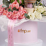 Womens Day Tulips And Roses Box and Candle