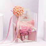 شنطة هدايا يوم المرأة مع هيدرانج وردية