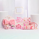 شنطة هدايا يوم المرأة مع هيدرانج وردية