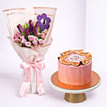 Womens Day Flowers And Cake Combo