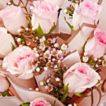 أنيسة | باقة ورد جوري وردي ناعم