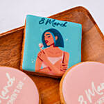 Happy Womens Day Designer Cookies 6 Pcs