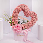 Heart Shaped Pink Babys Breath Arrangement For Mom