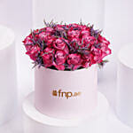 Luxury Pink Roses In A Box