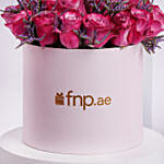 Luxury Pink Roses In A Box