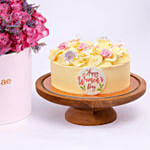 Luxury Roses And Cream Cake Combo