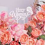 Premium Blush Roses Box For Womens Day
