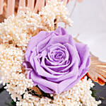 Preserved Purple Roses In Glass Dome
